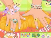 Manicure and dress for a little girl game